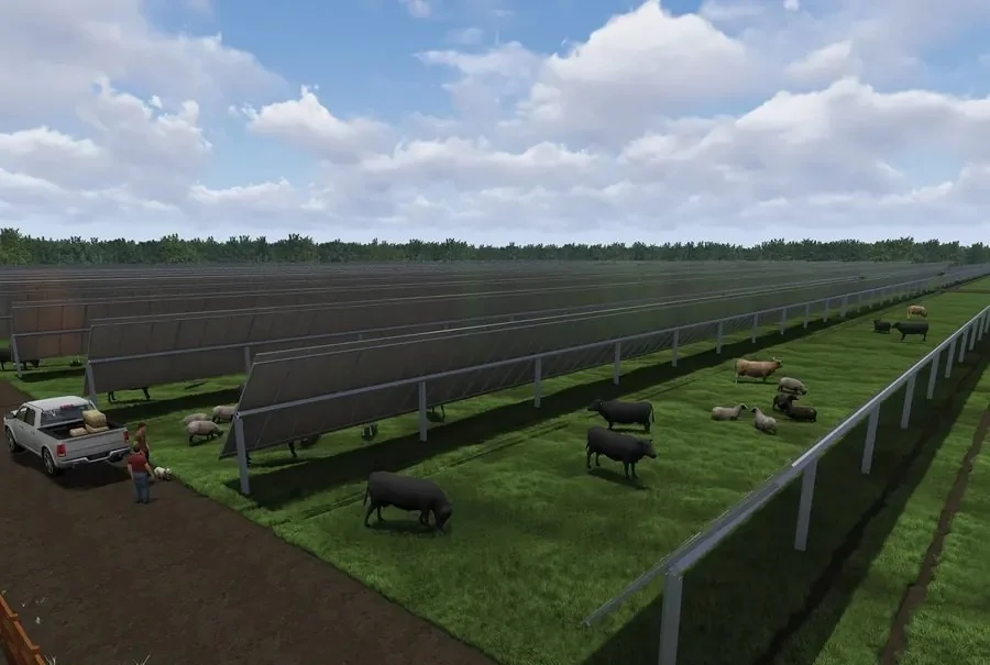 Solargation pasture and livestock environment